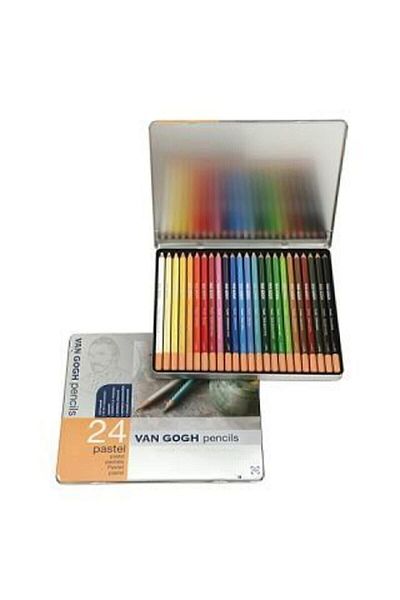 Talens Van Gogh Pastel Pencil 24 Colors Metal Box