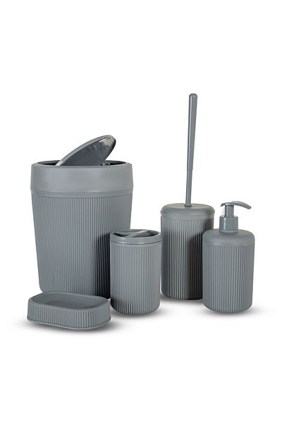 Rembox Σετ μπάνιου 5 τεμαχίων χωρητικότητας 7 Lt - Κάδος με εργαλεία τουαλέτας, βούρτσα και σαπούνι