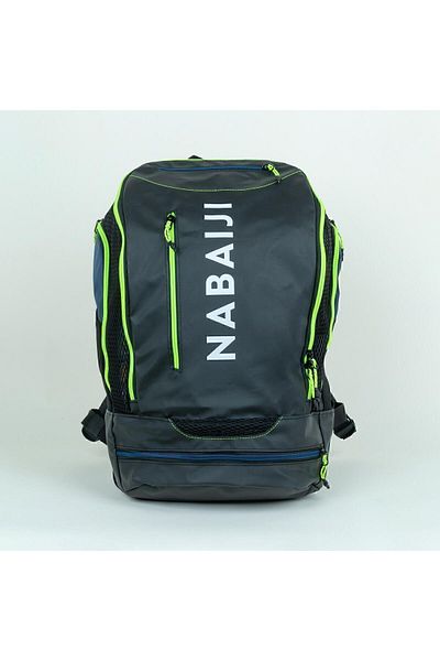 Decathlon Swimming Backpack - Black / Yellow - 27 L - 900