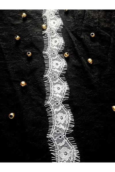 ALTAY TEKSTİL ÜRÜNLERİ White Bearded Lace 4.5 Cm (3 Mt)