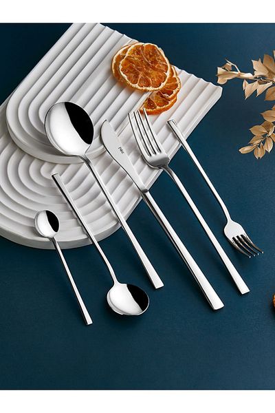 FALEZ Mosi Platinum 36 Pieces - Fork, Spoon and Knife Set