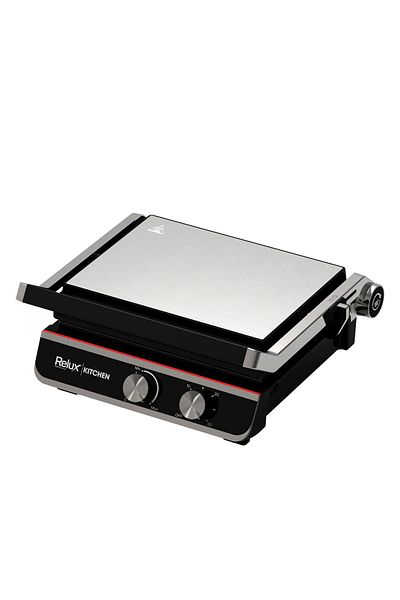 Relux Rtm5200 2000W Cast Iron Grill and Toaster – 6 Slices, 180 °   Openable Plates