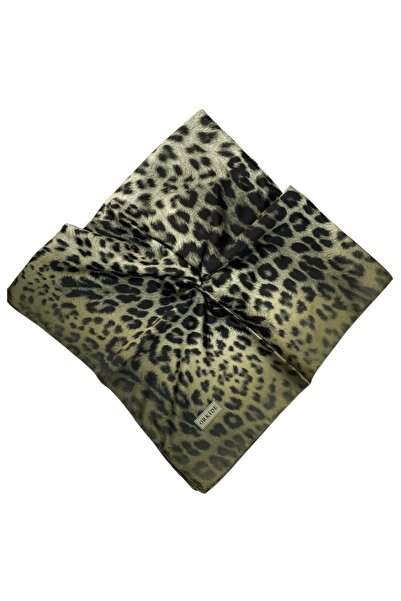 Orkide Leopar Desen Eşarp