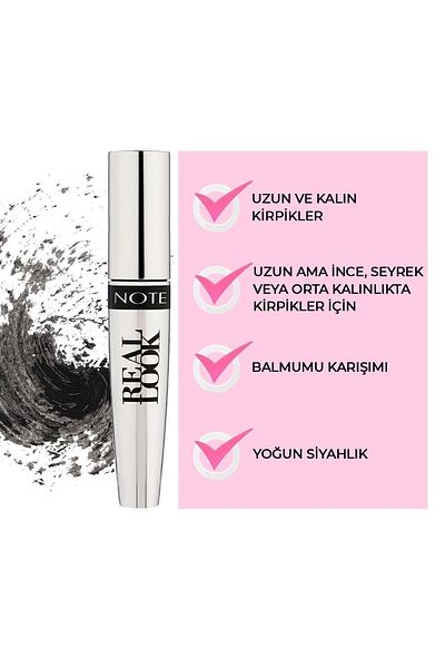 NOTE Black Eyelash Bottoms Nourishing Mascara - Extension and Highlighting Effective
