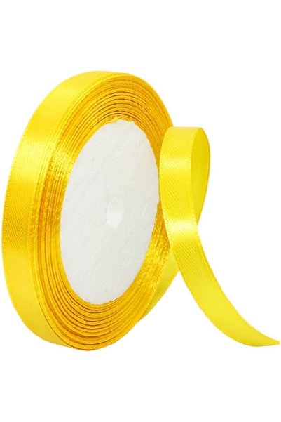 Nikah Şekeri Market 6mm Yellow Satin Ribbon 23 Meters