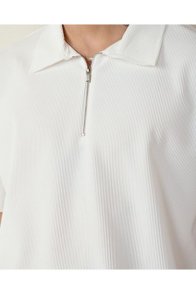 İLKCET MODA Ανδρικό μπλουζάκι Ottoman Oversize με φερμουάρ