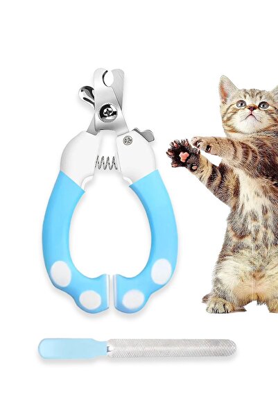 Beatitude Evcil Hayvan Tırnak Kesme Makas Törpü Seti Mavi 1 Adet Kedi Köpek Tırnak Bakım Manikür Bit Tarağı