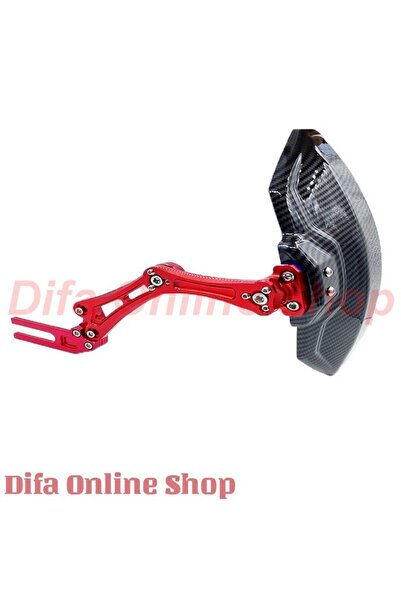 merpa Çamurluk Sıyırıcı Üniversal CNC Alüminyum Kol Plastic Karbon Desen Kırmızı