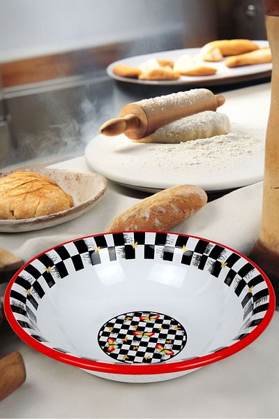 İnci Emaye 32 Cm 3.5 Liter Enamel Basin and Mixing Bowl - Dough Basin, Fruit Bowl, Dowry Large Bowl