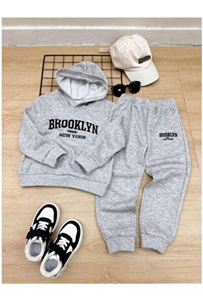 MOONBULL 1989 New York Printed Boy's Hooded Tracksuit Set