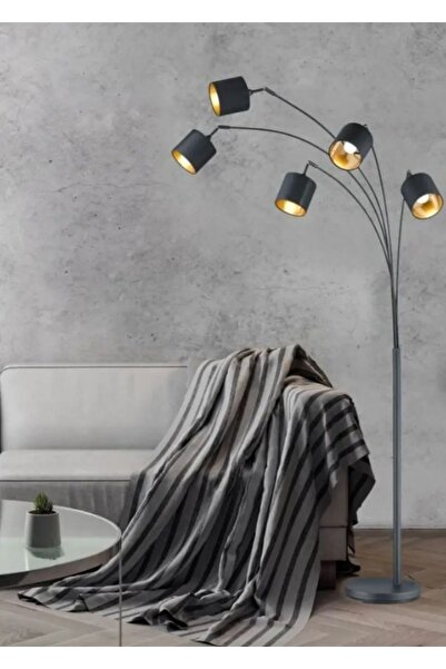 PARMA TASARIM deve boynu lambader 5 başlıklı siyah