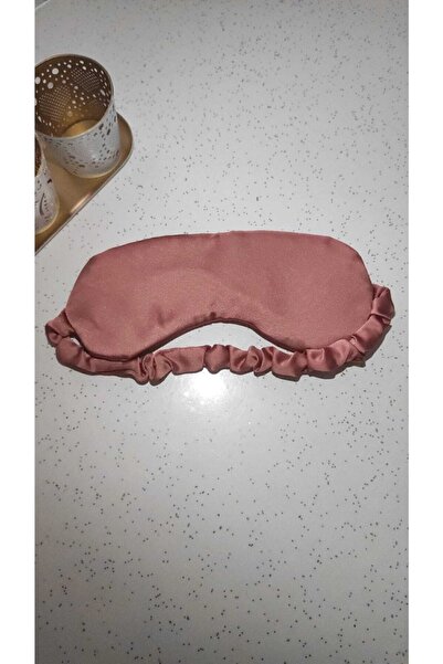 elvin aksesuar Koyu Pudra Renk Saten Uyku Bandı - Göz Bandı