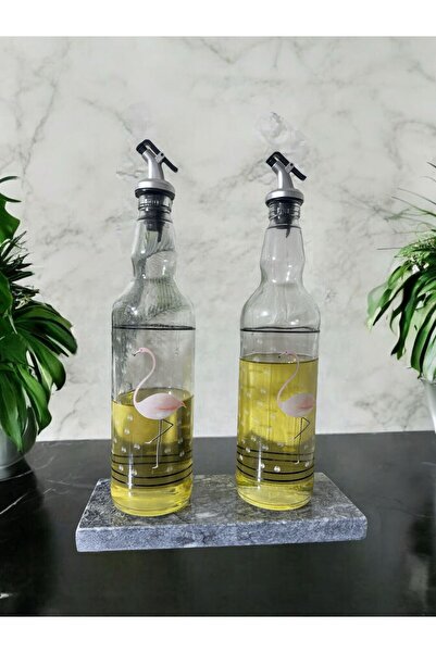 THK STORE وعاء زيت مزخرف من الرخام الطبيعي مقاس 25 × 10 سم مع حامل عرض