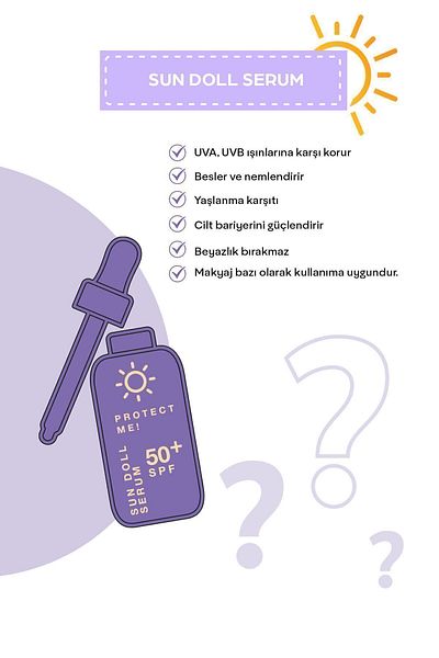 dollface Sunscreen 50+Spf Sun Serum- Sun Doll Serum- under Makeup with Collagen