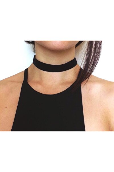 Nishstyle 2 Cm Siyah Renk Kadife Choker