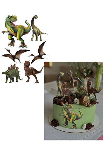 my party box Yenilebilir Dinazor Pasta Resim Baskısı