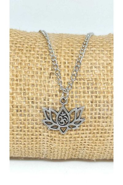 TUNA TAKI & AKSESUAR Lotus Necklace Model 2 - Om Yoga and Buddhism Meditation Flower