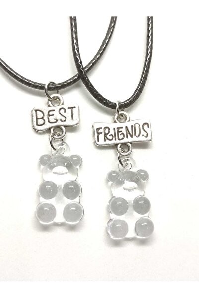 TUNA TAKI & AKSESUAR Jelibon Ayıcıklar Arkadaşlık Bff Best Friends Kolyesi Model 32. Çocuk Genç Kolye.