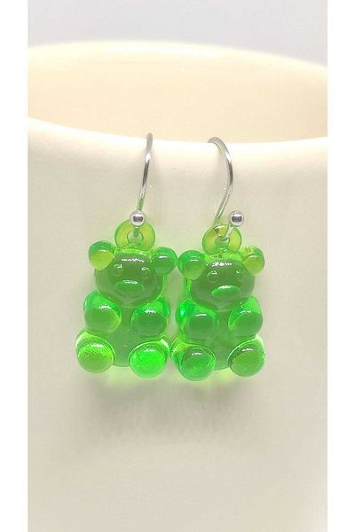 TUNA TAKI & AKSESUAR Jelly Bear Earrings Model 2 Children's Earrings Youth Earrings
