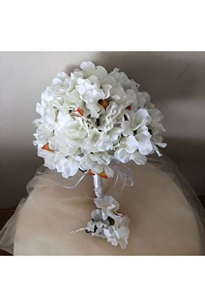 SÜSLÜ HAYALLER ALF Ortanca Gelin Buketi Damat Yaka Çiçeği