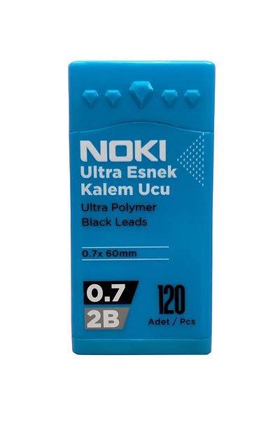 Noki Licensed 2b Ultra Flexible Pen Tip 0.7 Mm 120 Pieces - 1 Piece Blue