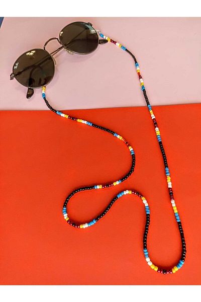 Small Things Small Things Mixed Color Sand And Fino Bead Glasses Chain Mask Strap Smga3458
