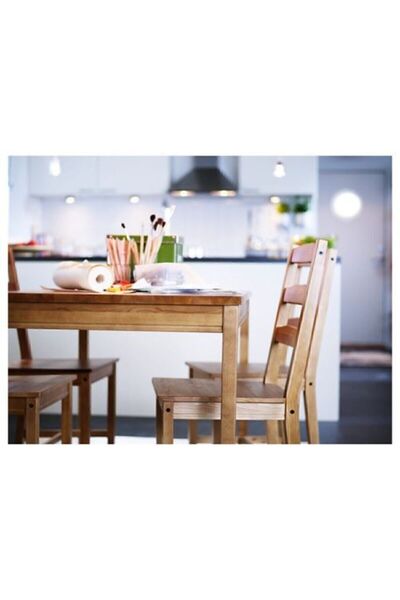 IKEA Jokkmokk Yemek Masası Ve Sandalye Seti, Antika Vernik