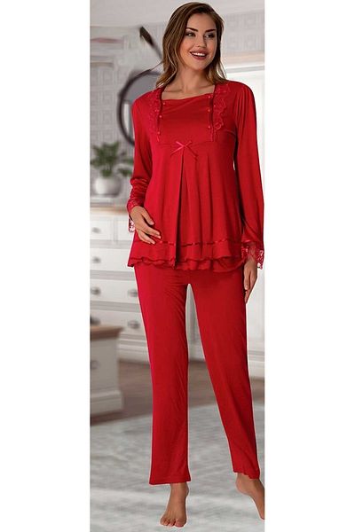 Effort Pijama Effortt 2054 Maternity Pajamas and Dressing Gown Set - Lace Detailed