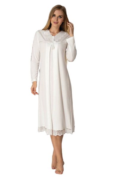 Effort Pijama Women's Ecru Maternity Nightgown 4033e