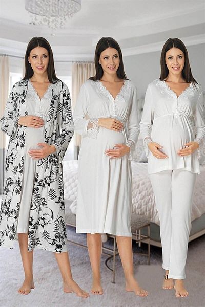 Effortt 8096 Ecru Maternity Set