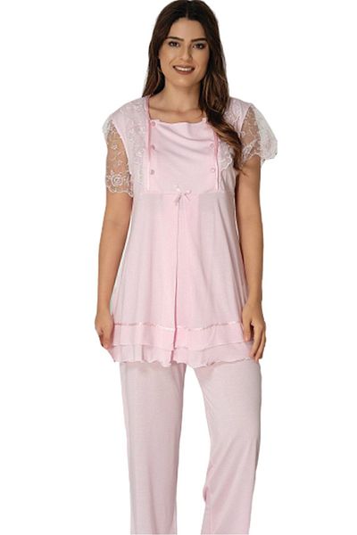 Effort Pijama Effort Ροζ Κοστούμι Πιτζάμα Μητρότητας με κοντό μανίκι 2051