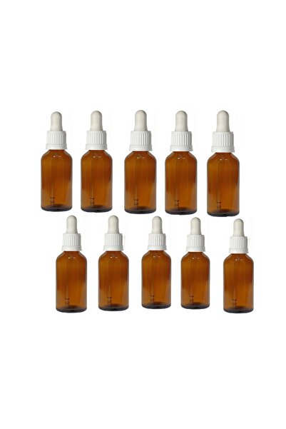 wellLine 50 Cc Cam Damlalıklı Amber Şişe [50 Cc=50ml X 10 Adet] / Ecza Şişesi...