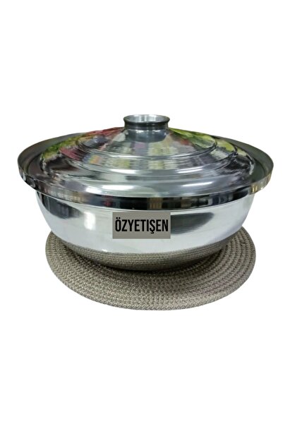 ÖZYETİŞEN METAL Büyük Boy 50 Cm 24 Lt Alüminyum Salça Aşure Yahni Kavurma Sos...