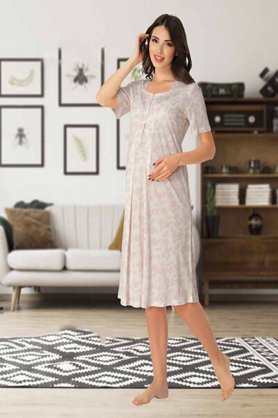 Effortt 8013 Γυναικείο νυχτικό με ροζ χρώμα