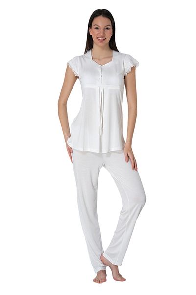 ByLohusa Effortt Ecru Maternity Maternity Pajama Set