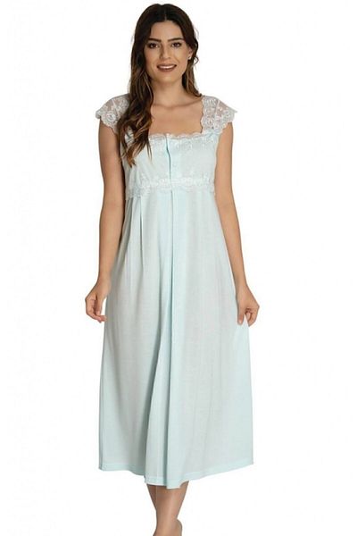 Effort Pijama Women's Short Sleeve Mint Green Nina Maternity Nightgown