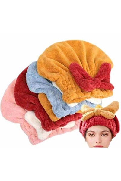 Genel Markalar Saç Kurutma Bonesi Mikrofiber Havlu(SARI RENK) Imiciligi Yüksek Havlu(SARI RENK)