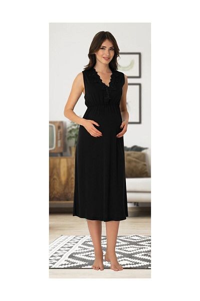 Effort Pijama Women's Lace Collar Maternity Maternity Nightgown