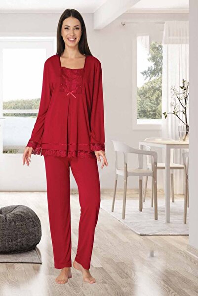 Effortt Set de pijamale de maternitate Mayss Collections 3045 Fuchsia Color