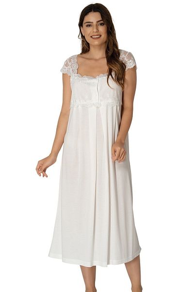 Effort Pijama Short Sleeve Lace Maternity Nightgown