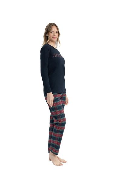 U.S. Polo Assn. BAZA. Polo Assn. Femei - Set pijamale bleumarin cu gât rotund 025KBC.1.BON7.NIE.1.C.L3.DE1.EK11KM