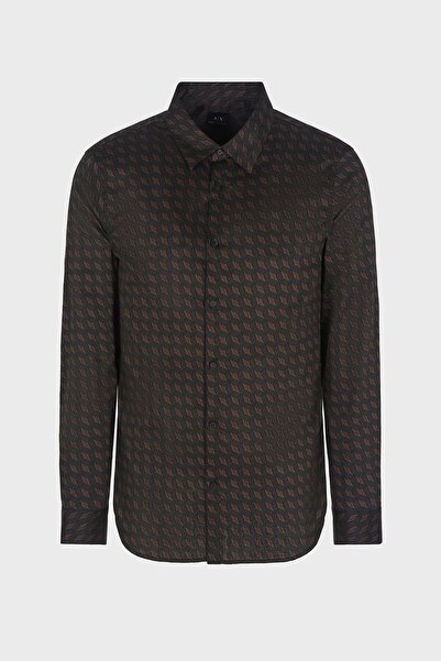 Armani Exchange Бавовняна сорочка Regular Fit з логотипом Чоловіча сорочка 6dzc45 Znzrz 72af