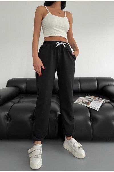 only moon Îmbrăcăminte pentru femei Pantaloni de trening cu talie înaltă din lycra cu 2 fire