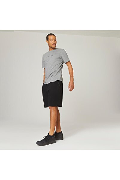 Decathlon Erkek Siyah Regular Spor Şortu 500 - Fitness