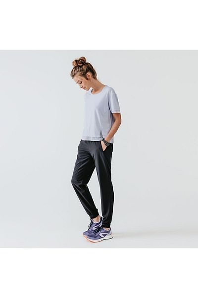 Decathlon بنطال رياضي للجري للنساء - أسود - جاف