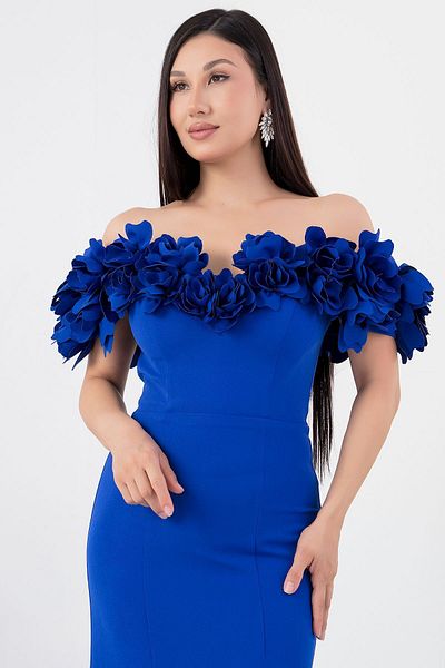 PULLIMM Slit Rose Detailed Dress - Ecr5368