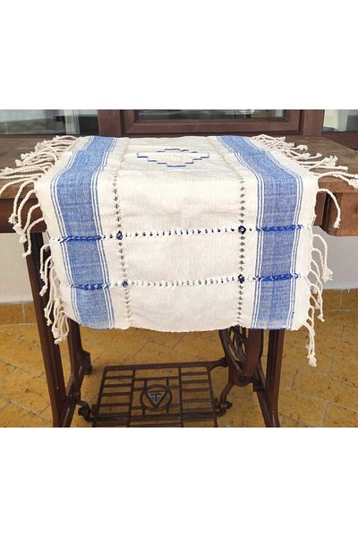 denizli hatırası Runner de masă 100% țesut manual autentic - 90cm x50cm