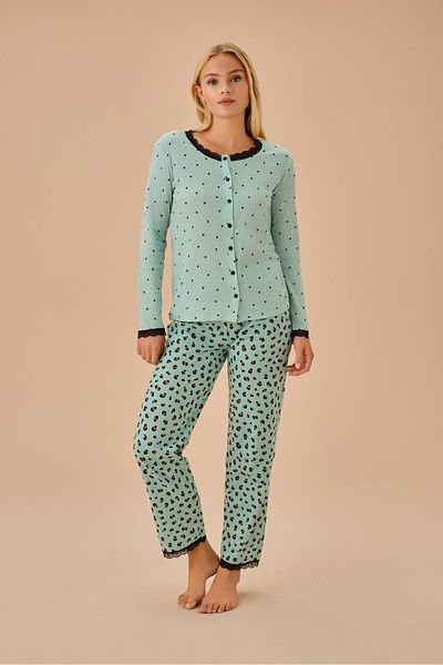 SUWEN Leom Herren-Pyjama-Set