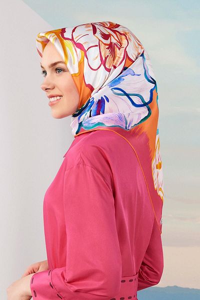Armine 2024 Spring-Summer Silk Scarf - 9110D-54 - Tivil