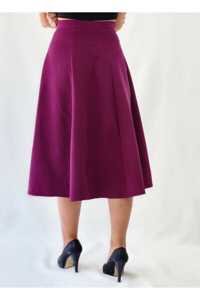 YAXİ Women's Damson Six Pieces Woven Maxi Bell Skirt